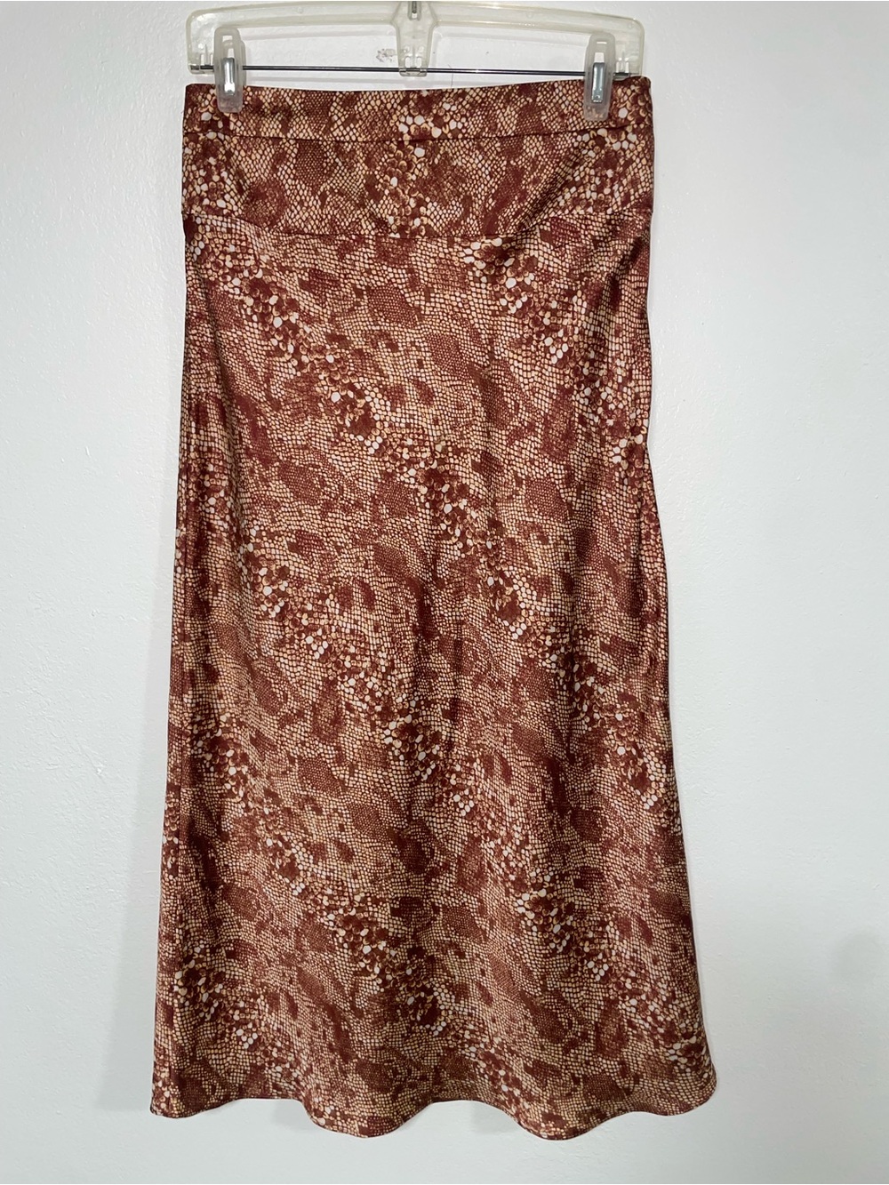Free People Brown Printed Midi Skirt - Picture 1 of 6
